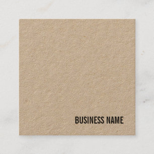 Tarjeta De Visita Cuadrada Plantilla clásica de papel Real Kraft Elegante