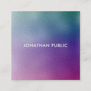 Tarjeta De Visita Cuadrada Plantilla colorida Elegante Simple Minimalista mod