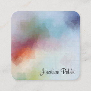 Tarjeta De Visita Cuadrada Plantilla de arte abstracta moderna personalizado 