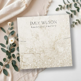 Tarjeta De Visita Cuadrada Plantilla De Banda De Purpurina De Mármol De Oro B