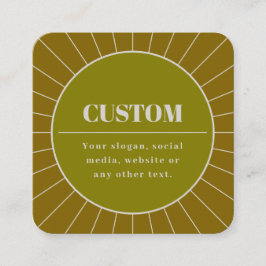 Tarjeta De Visita Cuadrada Plantilla de diseño editable única inspirada en re