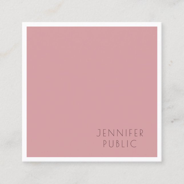 Tarjeta De Visita Cuadrada Plantilla de diseño simple profesional moderna (Anverso)