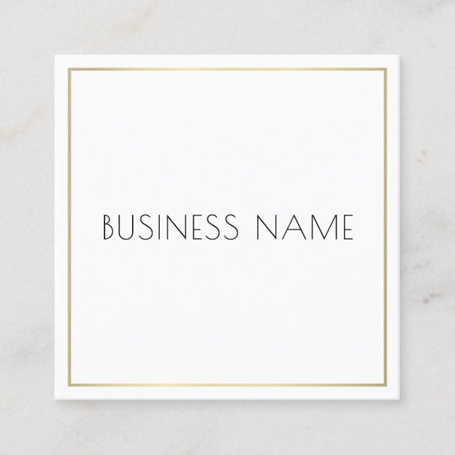 Tarjeta De Visita Cuadrada Plantilla de empresa moderna elegante simple (Anverso)