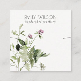 Tarjeta De Visita Cuadrada Plantilla de la banda de collar de panal floral si