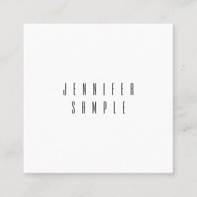 Tarjeta De Visita Cuadrada Plantilla de moda personalizado moderna y elegante (Anverso)