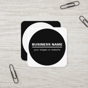 Tarjeta De Visita Cuadrada Plantilla de nombre de empresa moderna en negrita 