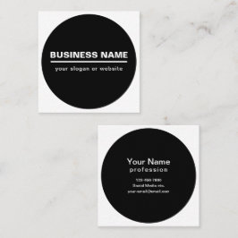 Tarjeta De Visita Cuadrada Plantilla de nombre de negocio moderno en negrita