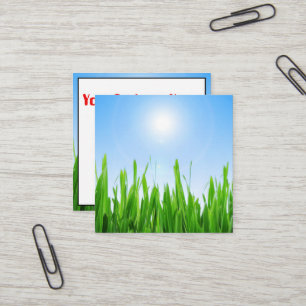 Tarjeta De Visita Cuadrada Plantilla de texto personalizado de dibujo animado