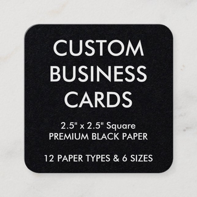 Tarjeta De Visita Cuadrada Plantilla en blanco personalizada personalizado de (Anverso)