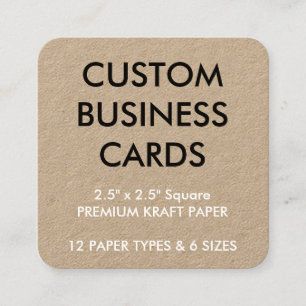 Tarjeta De Visita Cuadrada Plantilla en blanco personalizada personalizado de