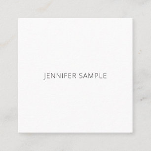 Tarjeta De Visita Cuadrada Plantilla linda moderna elegante del diseño simpl