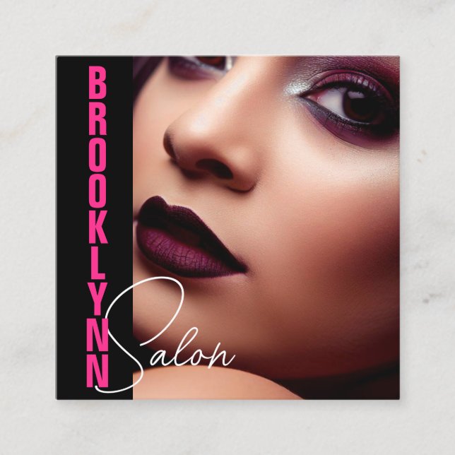 Tarjeta De Visita Cuadrada Plantilla moderna de imagen fotográfica de Guay co (Anverso)