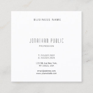 Tarjeta De Visita Cuadrada Plantilla moderna minimalista profesional elegante