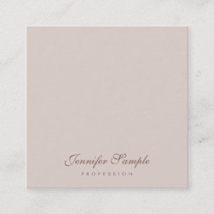 Tarjeta De Visita Cuadrada Plantilla profesional simple y elegante con guión