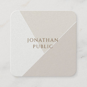 Tarjeta De Visita Cuadrada Plantilla simple creativa Diseño moderno Minimalis