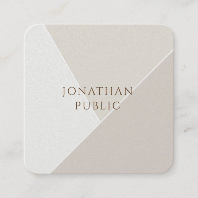 Tarjeta De Visita Cuadrada Plantilla simple creativa Diseño moderno Minimalis (Anverso)