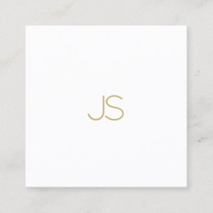 Tarjeta De Visita Cuadrada Plantilla simple moderna del monograma elegante