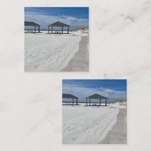 TARJETA DE VISITA CUADRADA PLAYA (Anverso / Reverso)