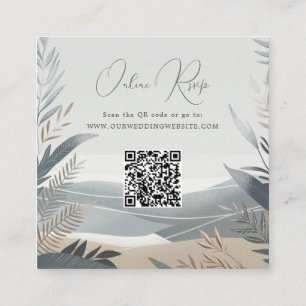 Tarjeta De Visita Cuadrada Playa costera en línea rsvp