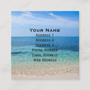 Tarjeta De Visita Cuadrada Playa de Jamaica