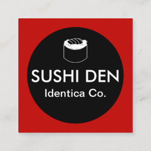 Tarjeta De Visita Cuadrada plaza de sushi
