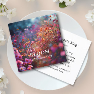 Tarjeta De Visita Cuadrada Plaza moderna - Bloom artístico