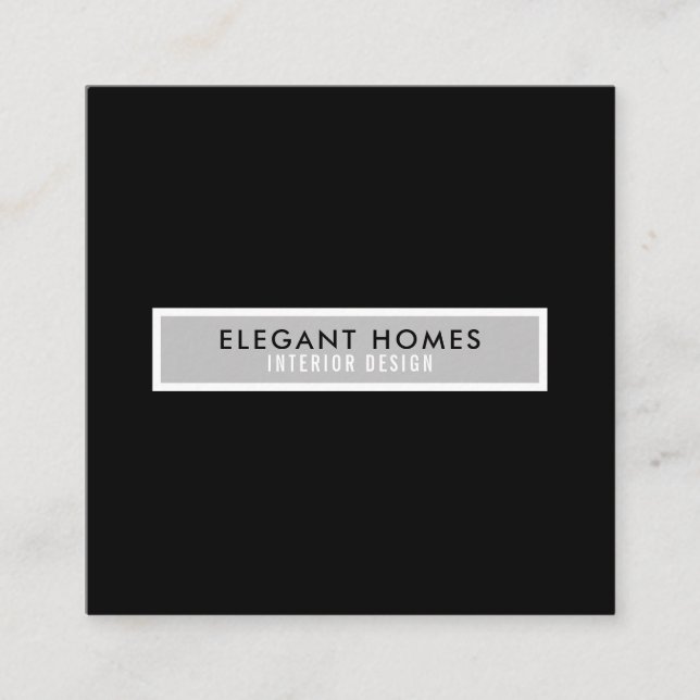 Tarjeta De Visita Cuadrada Plaza profesional moderna y minimalista (Anverso)