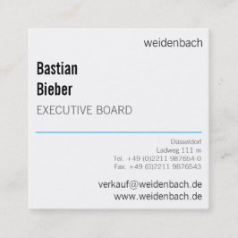 Tarjeta De Visita Cuadrada Poco pero negrita