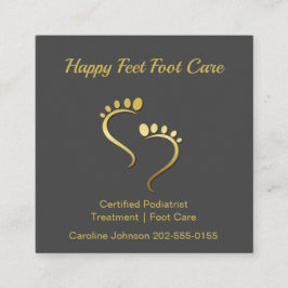 Tarjeta De Visita Cuadrada Podiatrista Pedicure Chiropodist Foot Care