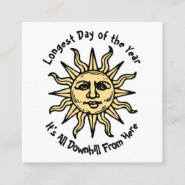 Tarjeta De Visita Cuadrada Poema del solsticio de verano