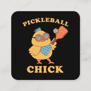 Tarjeta De Visita Cuadrada Pollo de pelota - retro