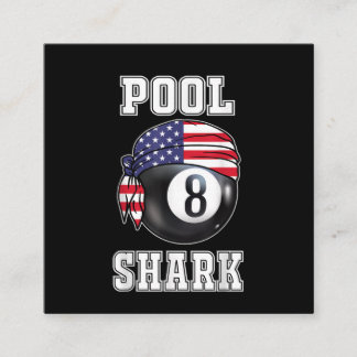 Tarjeta De Visita Cuadrada Pool Shark Jersey Guay Gift Top Bar Billiards