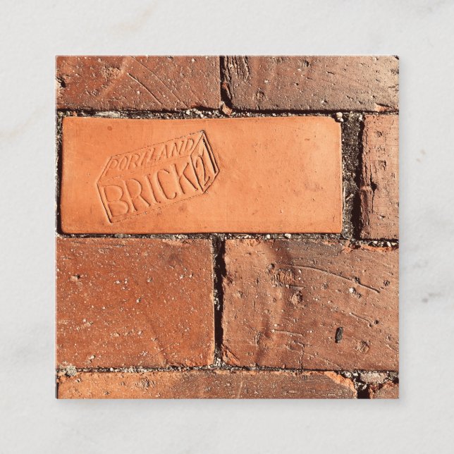 Tarjeta De Visita Cuadrada portland brick sidewalk (Anverso)
