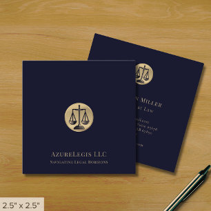 Tarjeta De Visita Cuadrada Práctica legal simple y elegante