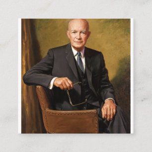 Tarjeta De Visita Cuadrada Presidente Dwight D Eisenhower