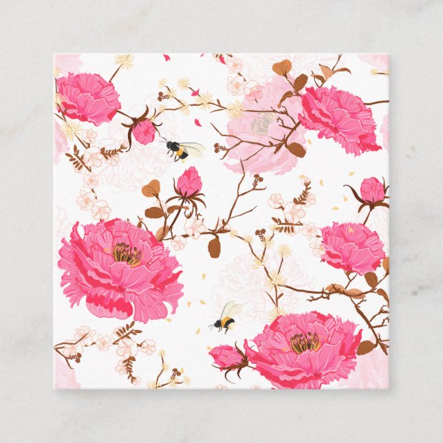 Tarjeta De Visita Cuadrada primavera (Anverso)