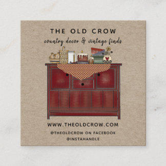 Tarjeta De Visita Cuadrada Primitivo del país ruso