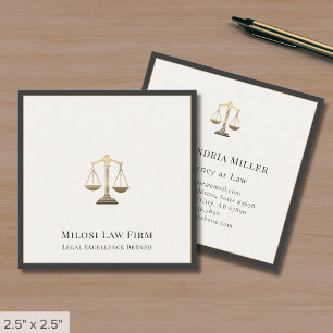 Tarjeta De Visita Cuadrada Procurador de nivel superior simple