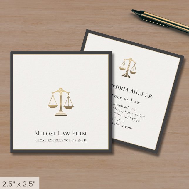 Tarjeta De Visita Cuadrada Procurador de nivel superior simple (Subido por el creador)