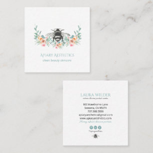 Tarjeta De Visita Cuadrada Productos de Belleza de Miel