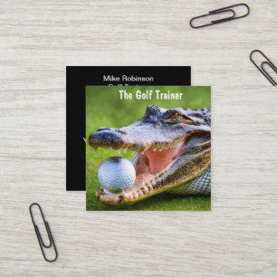 Tarjeta De Visita Cuadrada Profesional de Formación de Lecciones de Oro