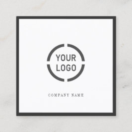 Tarjeta De Visita Cuadrada Profesional del logotipo de la empresa de personal