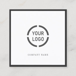Tarjeta De Visita Cuadrada Profesional del logotipo de la empresa de personal