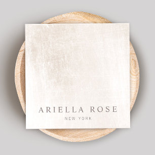 Tarjeta De Visita Cuadrada Profesional elegante y simple de Mármol Blanco