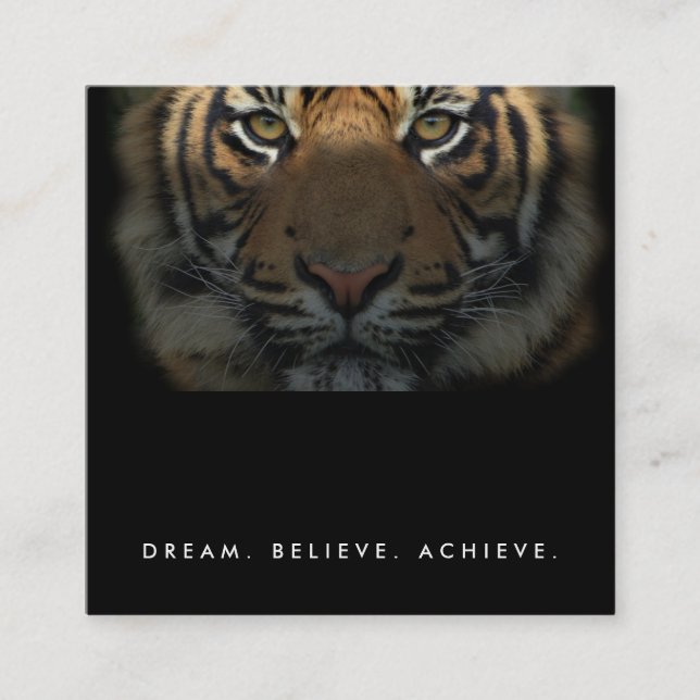 Tarjeta De Visita Cuadrada Profesional Fitness Trainer Studio Elegante Lujo (Anverso)