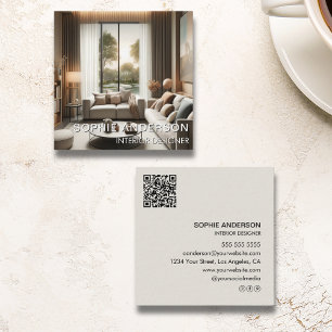 Tarjeta De Visita Cuadrada Profesional fotográfico moderno