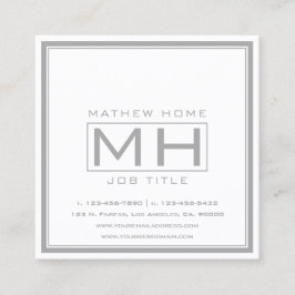 Tarjeta De Visita Cuadrada Profesional guapo