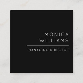 Tarjeta De Visita Cuadrada Profesional minimalista elegante