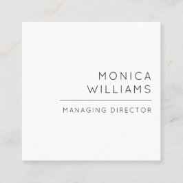Tarjeta De Visita Cuadrada Profesional minimalista elegante