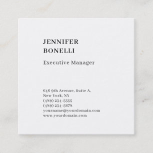 Tarjeta De Visita Cuadrada Profesional minimalista moderno elegante